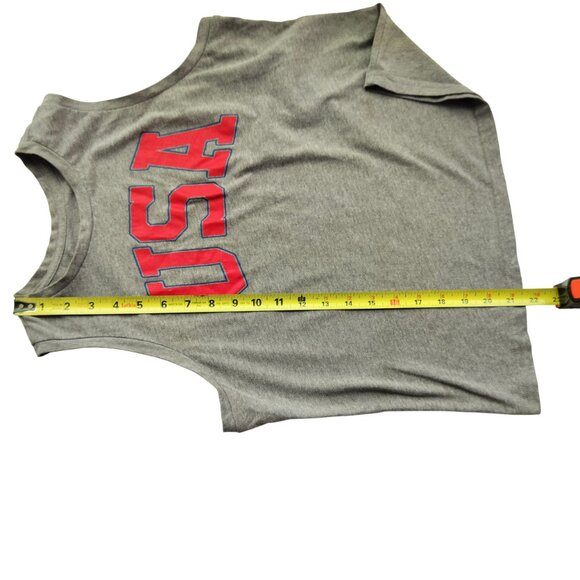 FIFTH SUN Tank Top USA Size Large Red,Grey Graphic Tank Patriotic - Picture 5 of 6